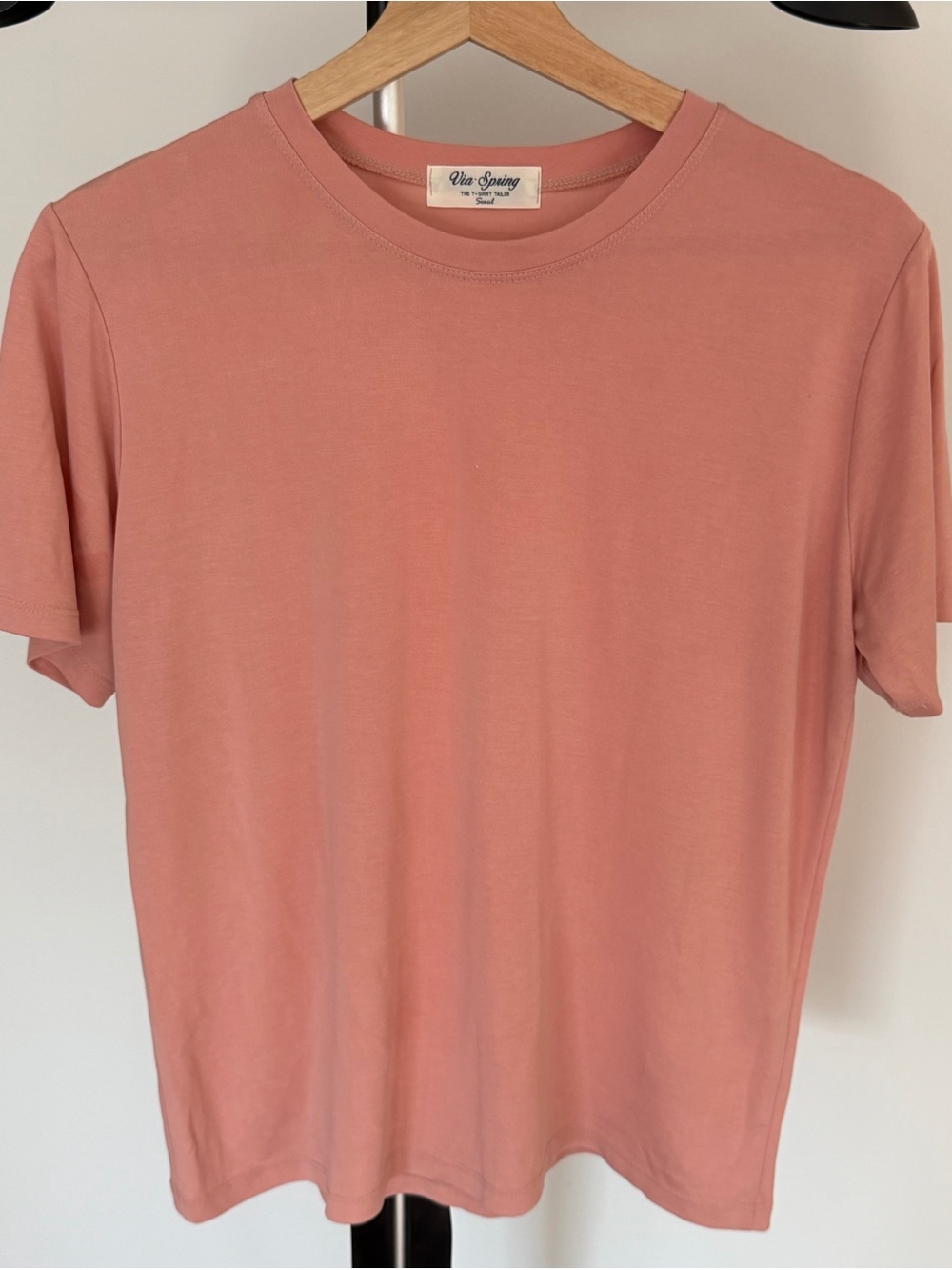 Via Spring Pink Crew Neck T-Shirt Size S